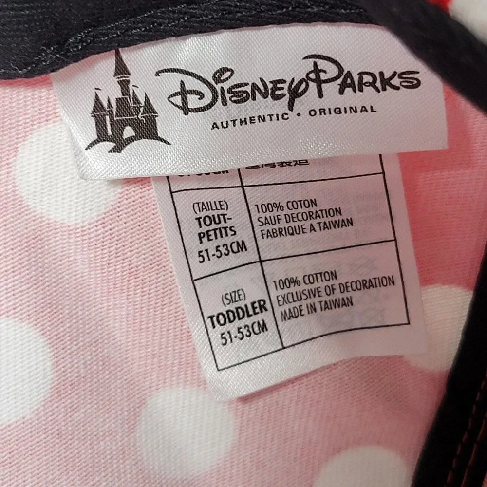 Disney Parks‎ Baseball Hat Toddler Minnie Mouse xoxo Ears Bow Polka Dot Kids Cap
